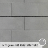 Vezano 40x15x8 cm Licht Grijs, Glimmer mit Kristalleffekt Minifase