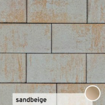 Futura 30x20x8 cm zandsteenbeige (mini-facet, met deklaag)