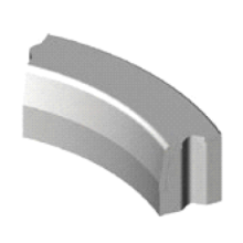 Trottoirband 18/20x25x78,5 cm R=5 bocht inwendig grijs visbek