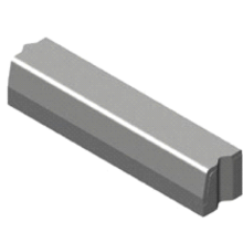 Trottoirband 18/20x20x100 cm recht grijs visbek