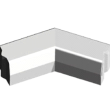 Trottoirband 18/20x25 cm hoek 135 graden inwendig grijs visbek