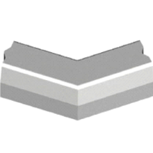 Trottoirband 18/20x25 cm hoek 135 graden uitwendig grijs visbek