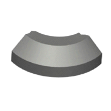 RWS Band 11,5/22,5x25x78,5 R=0.50 bocht uitwendig grijs visbek