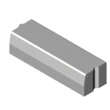 Trottoirband 28/30x25x100 cm recht grijs visbek