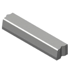Trottoirband 18/20x16x100 cm recht grijs visbek