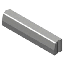 Trottoirband 13/15x20x100 cm recht grijs visbek