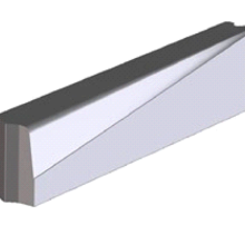 Trottoirband 13/15x20-10x20 verloop links zwart visbek/h&d