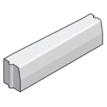 Trottoirband 13/15x25-18/20x25 verloop links grijs visbek