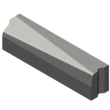 Trottoirband 13/15x25-5/20x20 verloop links grijs visbek