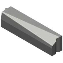 Trottoirband 13/15x25-5/20x20 verloop rechts grijs visbek