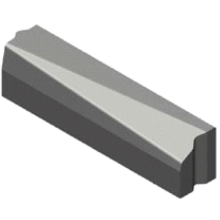 Trottoirband 13/15x25-11,5/22x25 verloop rechts zwart visbek