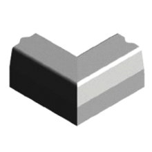 Trottoirband 13/15x25 cm hoek 90 graden uitwendig grijs visbek