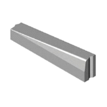 Trottoirband 13/15x25-6/15x25x100 verloop rechts zwart visbek