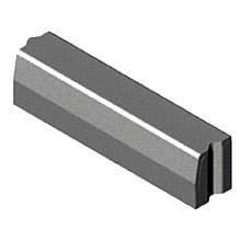 Trottoirband 13/15x25x100 cm recht zwart visbek