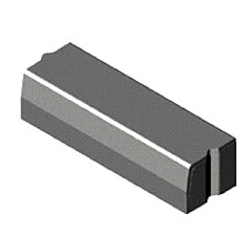 Trottoirband 28/30x25x100 cm recht zwart visbek