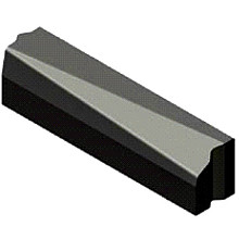 Trottoirband 18/20x25-5/20x20 verloop rechts zwart visbek