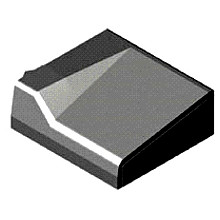 Inritblok 18/20 18x50x50 links zwart visbek