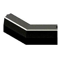 Trottoirband 13/15x25 cm hoek 135 graden uitwendig zwart visbek