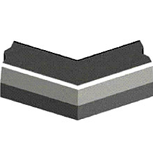 Trottoirband 18/20x25 cm hoek 135 graden uitwendig zwart visbek