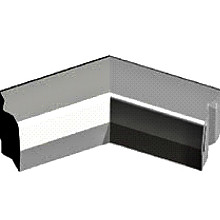 Trottoirband 18/20x25 cm hoek 135 graden inwendig zwart visbek