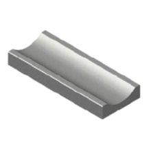 Molgoot 40x12x100 grijs uitholling 4,5 cm