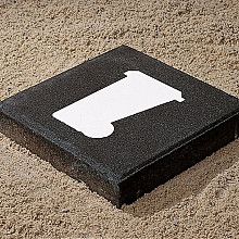 Symbooltegel 30x30x6 cm zwart/wit minicontainer