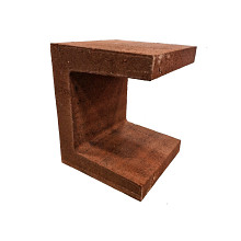 Betonnen U-element 40x40x50 roestbruin