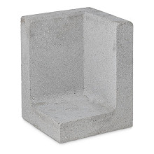 Betonnen L-hoekelement 50x50x120 grijs