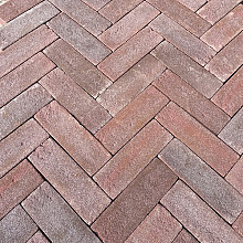 Nieuwe gebakken Lingeformaat Bruin rood (platkant / 50 stuks per m²)