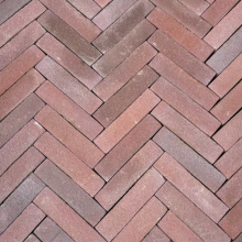 Nieuwe gebakken Lingeformaat Bruin rood (hoogkant / 68 stuks per m²)