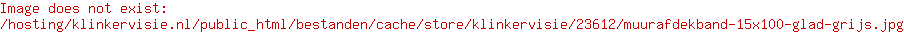 Muurafdekband 15x100 glad grijs
