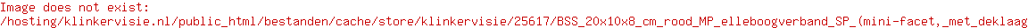 BSS 20x10x8 cm rood MP elleboogverband SP (mini-facet, met deklaag)
