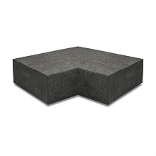 Oud Hollandse hoekstuk traptreden 90° binnen 40x20 carbon