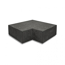 Oud Hollandse hoekstuk traptreden 90° binnen 37x15 carbon