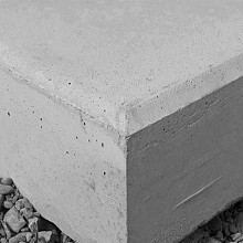 Betonplaat 200x150x14 cm grijs enkel net geborsteld zonder hoeklijn