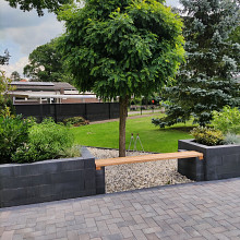 Patio square 90x90x6 cm black
