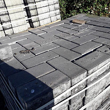 Betonklinker met deklaag machinaal pakket 20x10x8 Antraciet met facet SP