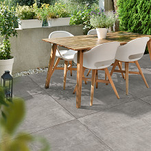 Vol keramische tegel, betonlook 80x80x3 cm, Grijs