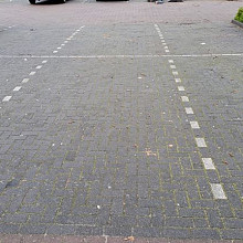 Gebruikte betonklinkers Didam zwart (op pallets)
