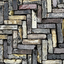 Oude gebakken waalformaten, onderbestrating de Veluwe (op pallets)