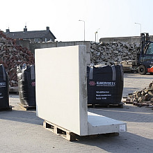 Profi- Keerwand grijs 130 cm hoog, 199 cm Lang, ca.79-85 cm voet