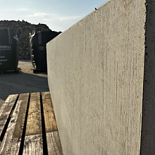 Profi- Keerwand grijs 55 cm hoog, 199 cm Lang, ca.39-45 cm voet