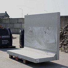 Profi- Keerwand grijs 155 cm hoog, 199 cm Lang, ca.94-100 cm voet
