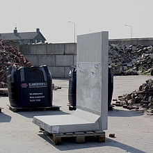 Profi- Keerwand grijs 155 cm hoog, 99 cm Lang, ca.94-100 cm voet