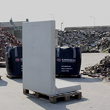 Profi- Keerwand grijs 155 cm hoog, 49 cm Lang, ca.94-100 cm voet
