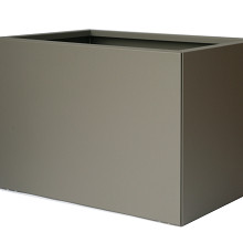 Bloembak vlak poedercoat taupe 60x90x60