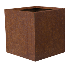 Bloembak vlak corten 60x60x60