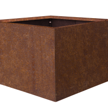 Bloembak vlak corten 90x90x60