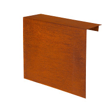 Overzetstuk muurelement recht corten 150x30x12,8