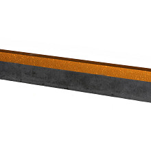U-profiel gelijkzijdig opsluitband 6cm corten 220x4,6x4,6x6,4